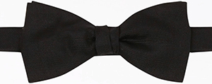 Gieves & Hawkes Black Solid Ottoman Ready Tied Bow Tie: £45.