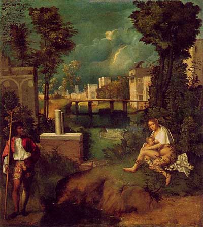 The Tempest (Italian <i>La Tempesta</i>) is a Renaissance painting by Italian master Giorgione dated between 1506 and 1508.