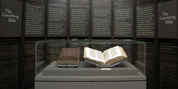The Gutenberg Bible was the first major book printed with movable type in the West.