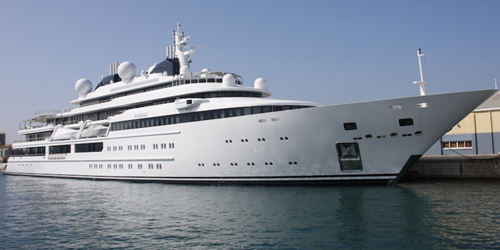 Katara - the world's 14th largest yacht: 408 ft / 124 m.