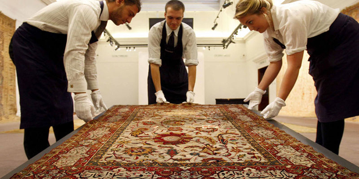 The Clark Sickle-Leaf Carpet sells for US$33.7 million at Sotheby's Auction in New York on June 5, 2013.
