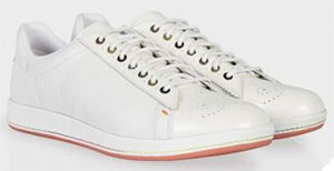 Paul Smith White Leather Rabbit Women's Trainers: US$275.