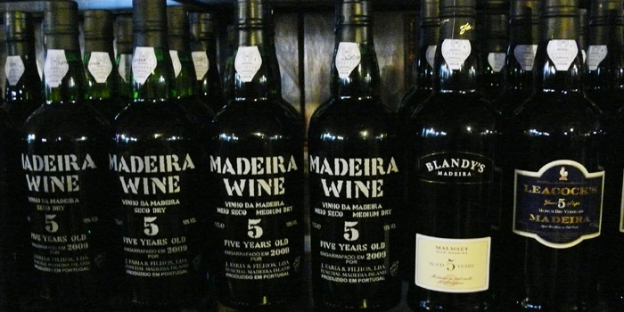 A selection of madeira wine.
