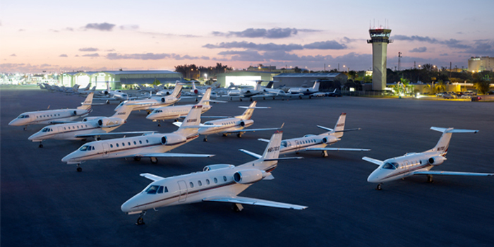 NetJets private business jet fleet.