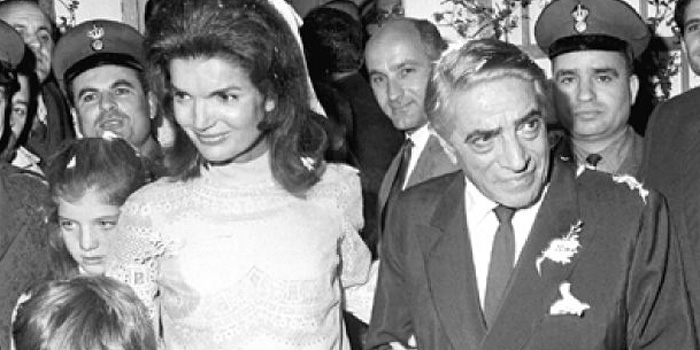 Greek shipping magnate Aristotle Onassis (1906-1975) married Jackie Bouvier Kennedy (1929-1994) on October 20, 1968 on his private island, Skorpios, Greece.