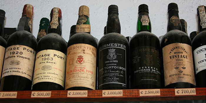 Vintage port wine.