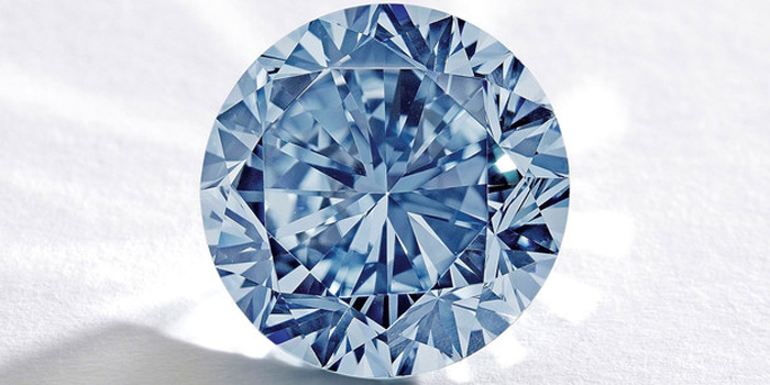 The Premier Blue - 7.59 carat round brilliant-cut internally flawless (IF) fancy vivid blue diamond.