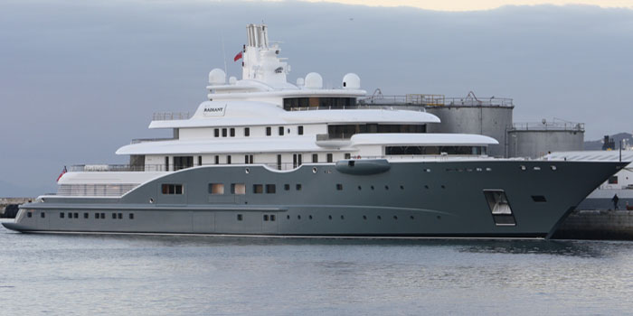 Radiant - the world's 24th largest yacht: 361 ft / 110 m.