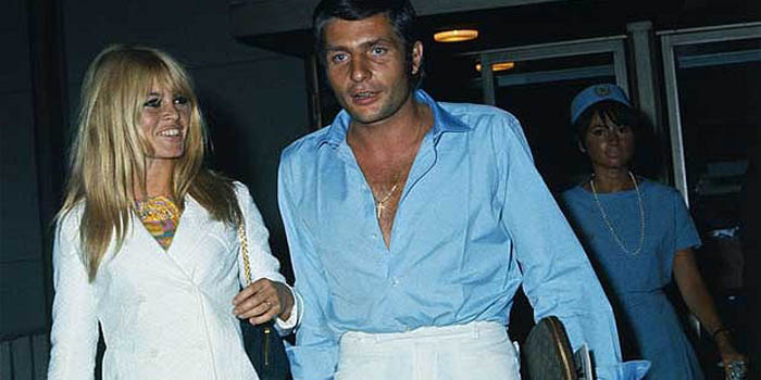 Fritz Gunter Sachs (14 November 1932  7 May 2011) with second wife Brigitte Bardot (married: 1966-1969). German photographer, author, industrialist, mathematician, sportsman and multi-millionaire playboy.