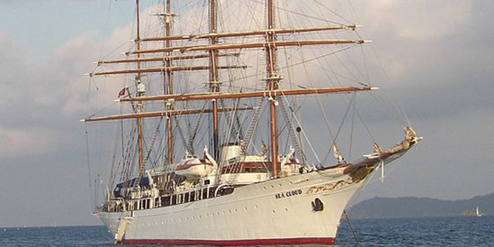 Sea Cloud - the world's 25th largest yacht: 359 ft / 110 m.