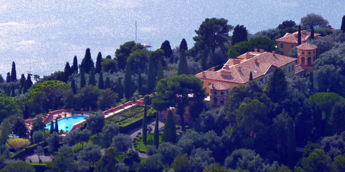 World's most expensive home (€500 million / US$736 million / £397 million): Villa Leopolda, Villefranche-sur-Mer, Côte d'Azur, France.
