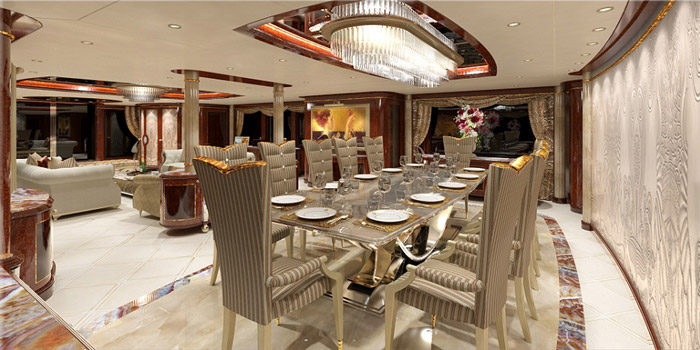 Luxury yacht interior designs.