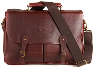 Barbour men's Leather Briefcase.