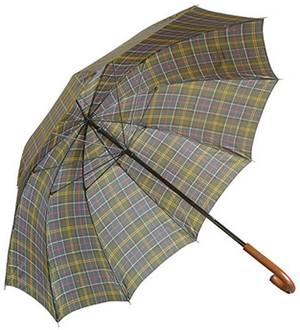 Barbour men's Tartan Golf Umbrella.