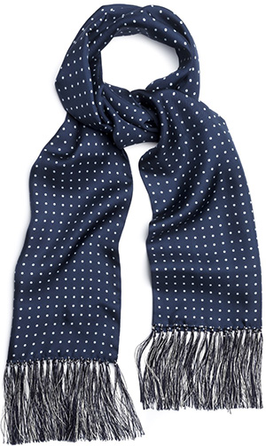 Budd luxurious scarf hand made from English foulard silk: £145.