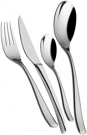 Bugatti Amalfi stainless steel table cutlery.