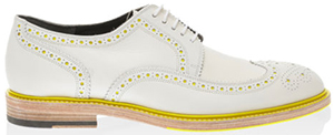 Robert Clergerie Sir Romy Perforated wing-tip brogue in smooth calfskin.