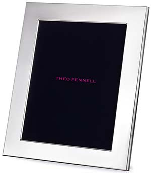 Theo Fennell Sterling Silver 10 × 8 Standard Weight Photo Frame with Leather Back & Silk Inlay: £550.