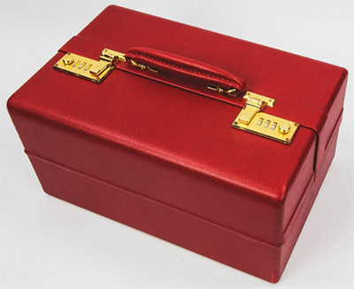 Tanner Krolle Red Leather Jewelry Case.
