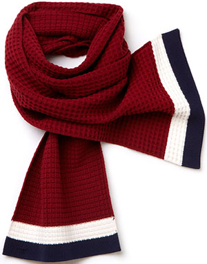 Lacoste women's scarf in tricolor cotton: US$59.99.
