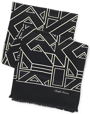 Ralph Lauren Men's Art Deco Silk Scarf: US$495.