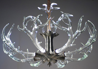 Lawson Glass The Crystal Antler Chandelier.