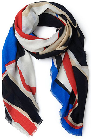 L.K.Bennett Aqua Printed women's scarf: £75.