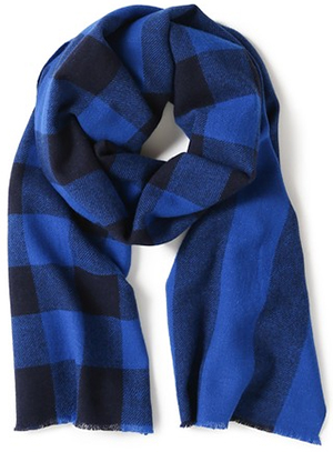 Marc by Marc Jacobs Boiled Wool Plaid Men's Scarf.