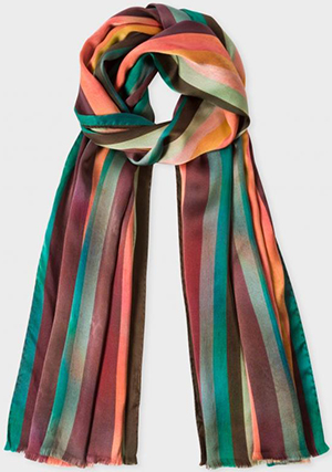 Paul Smith Women's Silk Stripe Scarf: €240.