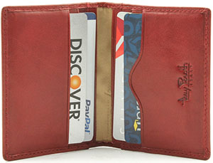 Tony Perotti Men's Italian Bull Leather Thin Bifold Credit Card Holder Wallet: US$63.