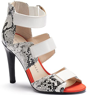 Rock & Republic Women's Banded Peep-Toe High Heels: US$74.99.