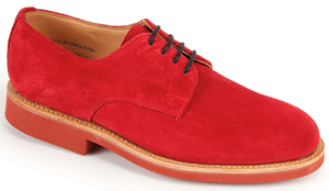 Sanders Lily Red Suede Plain Gibson Shoe: £195.