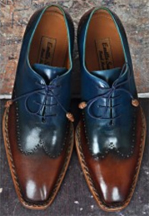 Emillo Santo Afro T Oxford handmade shoes: US$375.