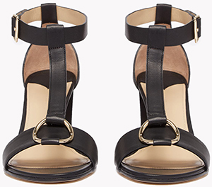 Theory Leather T-Strap Sandal: US$445.