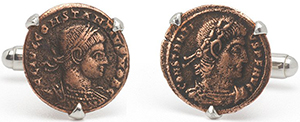Tokens & Icons Roman Coin Cuff Links: US$290.