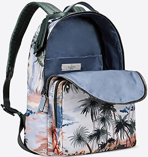 Hawaiian couture Valentino Garavani backpack in printed nylon: US$2,295.