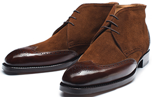 Vass Men's Shoes Model: 1410 calf leather - antic cognac - suede - mid brown.