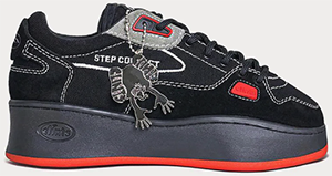 CLINTS Inc Stepper Black / Red Low Top Sneakers: £165.