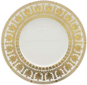 Odiot Paris dinner plate Empire 27 cm porcelain collection.