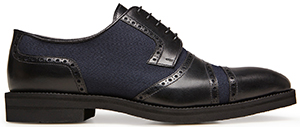 La Perla men's leather & cotton canvas Derby shoes: US$650.