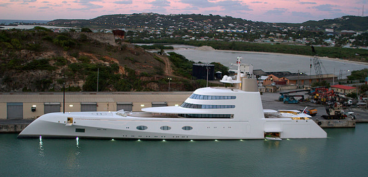 M/Y A - the world's 23rd largest yacht: 390 ft / 119 m / US$400 mio.