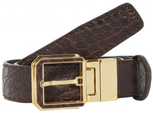 Araldi 35mm Alligator men's leather belt.