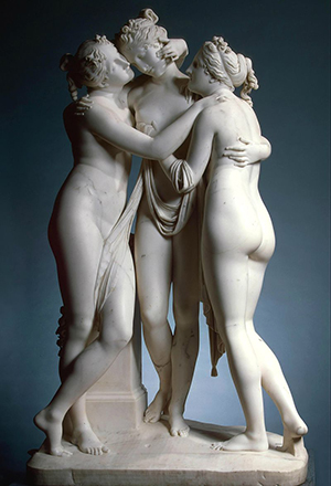 Antonio Canovas statue The Three Graces (18141817). Photo by: CC BY-SA 3.0.