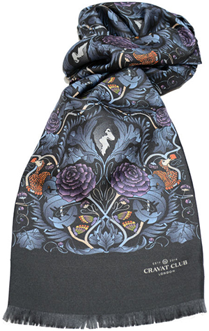Cravat Club Hidden Curiosities Men's Printed Silk Scarf: £160.