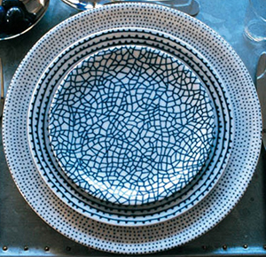 Driade The White Snow Agadir Plates designed by Paola Navone.