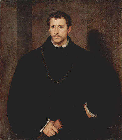 Portrait of a Young Englishman (Portrait of a Young Man with Grey Eyes) 154045 portrait by Titian.