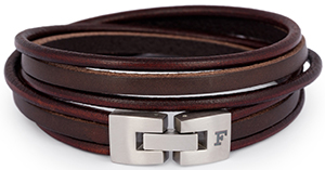 Façonnable leather bracelet: €95.