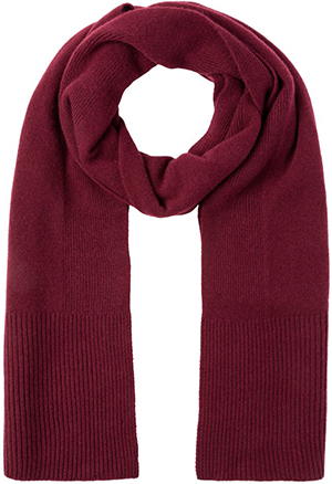 Falke men's Single-coloured scarf with ribbed structure: £179.