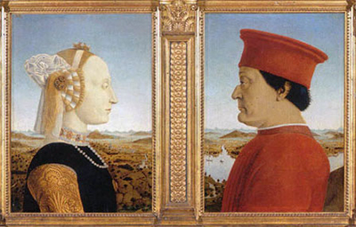 Portraits of the Duke and Duchess of Urbino by Piero della Francesca.