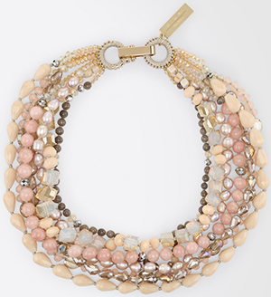 Max Mara Pearl & rhinestone multi-strand necklace: US$165.